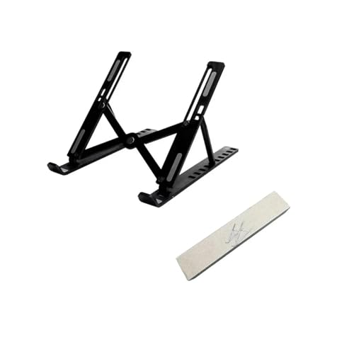Pengchang Laptop Halter Schreibtisch Ständer Kunststoff ABS Notebook Unterstützung Riser Tragbare Computer Faltbare Halterung Heben(10 Gears Black) von Pengchang