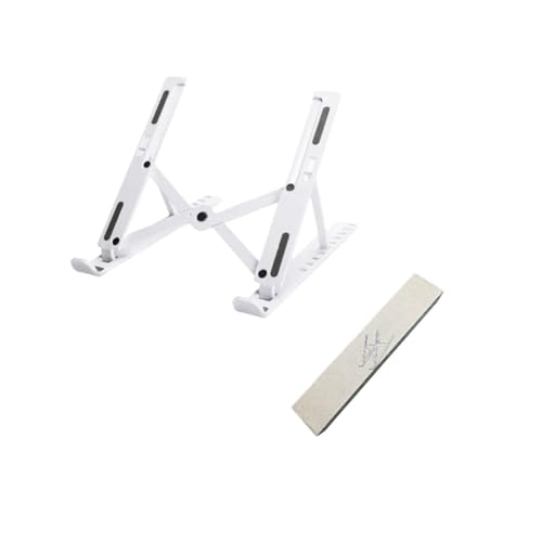 Pengchang Laptop Halter Schreibtisch Ständer Kunststoff ABS Notebook Unterstützung Riser Tragbare Computer Faltbare Halterung Heben(10 Gears White) von Pengchang