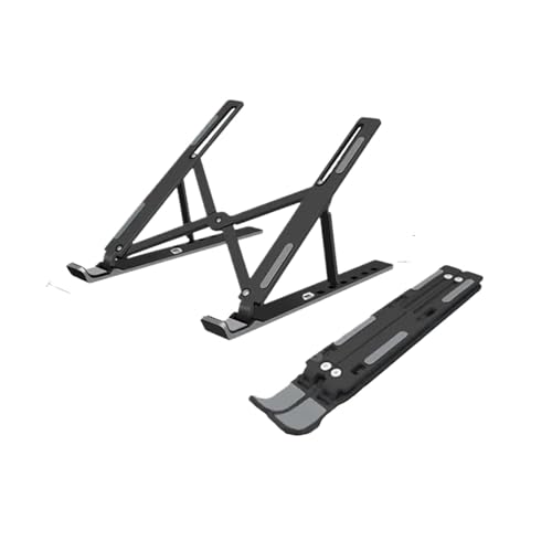 Pengchang Laptop Halter Schreibtisch Ständer Kunststoff ABS Notebook Unterstützung Riser Tragbare Computer Faltbare Halterung Heben(7 Gears Black) von Pengchang
