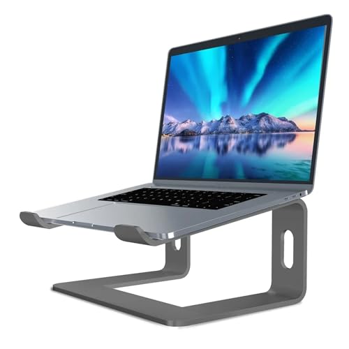 Laptop-Ständer, ergonomisch, for Laptops, Aufzug, Schreibtisch, Luminum, Computer-Riser, Metallhalter(Grey) von Pengchang