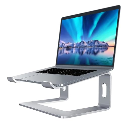 Pengchang Laptop-Ständer, ergonomisch, for Laptops, Aufzug, Schreibtisch, Luminum, Computer-Riser, Metallhalter(Silver) von Pengchang