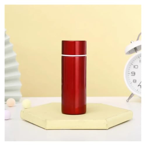 Pengchang Mini-Thermosflasche, Isolierflasche, Tasse, Kleiner Kaffee-Reisebecher, 120 ml Fassungsvermögen, tragbare Edelstahl-Trinkflasche, Thermoskanne(Red) von Pengchang