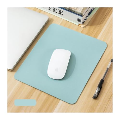 PU Mauspad Gamer Kleine rutschfeste Gaming Desktop Leder Mousepad Wasserdicht Kratzfest Schreibtisch Pad Für(Blue,19x23cm) von Pengchang