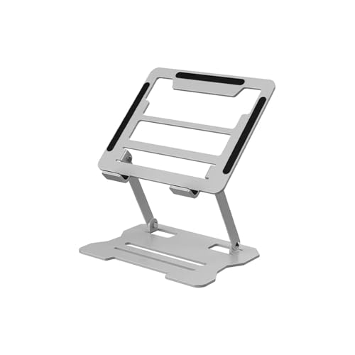 Tragbare Halterung, multifunktionale Erhöhung des Regals, Laptop-Stützhalterung, schnelle Wärmeableitung, Basis, Faltbarer Tablet-Ständer(Silver) von Pengchang