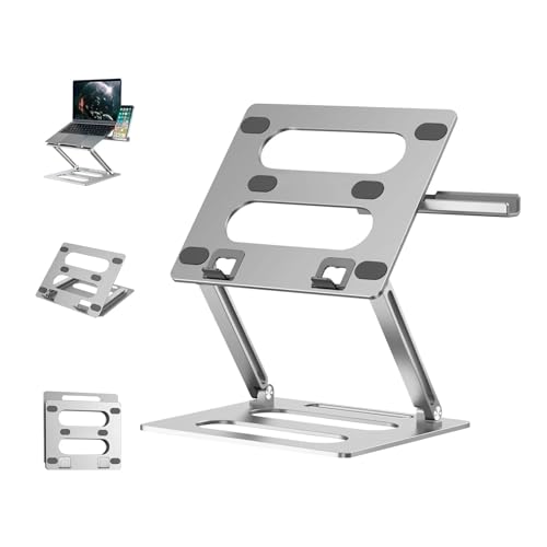 Verstellbarer Laptop-Ständer, Notebook-Ständer for Tablet-Halter, Aluminiumlegierung, Laptop-Halterung, Zubehör(Z08 Stand Silver) von Pengchang