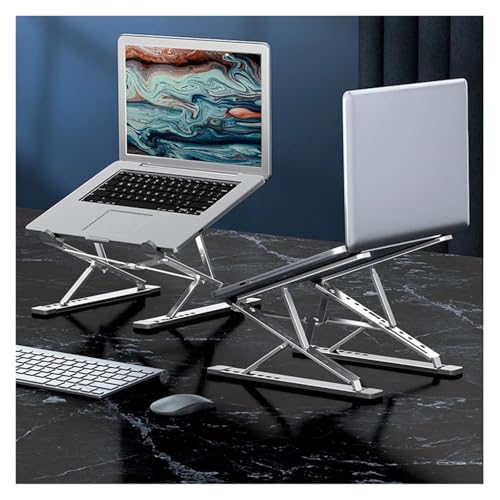 Pengchang Verstellbarer Laptop-Ständer aus Aluminium for MacBook Air Pro, PC, Tablet, Notebook-Ständer, Tisch, Kühlkissen, Faltbarer Laptop-Halter(Gray) von Pengchang