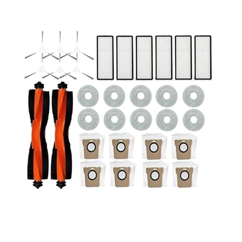 Zubehör Kompatibel Mit Xiaomi Roboter Staubsauger X20 + X10 + Plus Teile Haupt Seite Bürste Hepa-Filter Mopp Tuch Staub Beutel Ersatz(Set3) von Pengchang