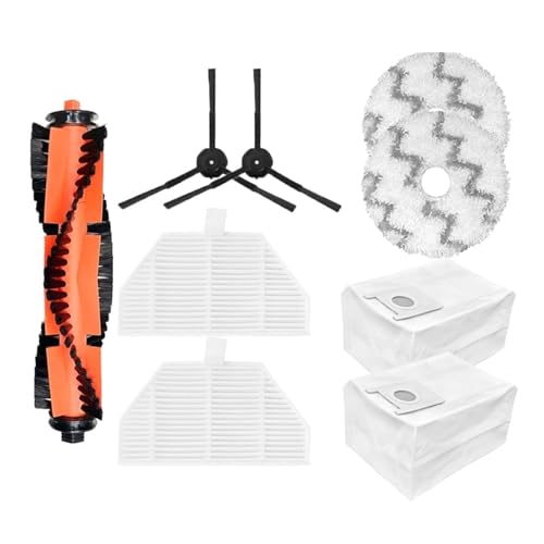 Zubehör kompatibel mit Xiaomi Roidmi Eva Selbstreinigender Entleerungsroboter SDJ06RM Hauptseitenbürste Hepa-Filter Staubbeutel Wischtuch(Set7) von Pengchang