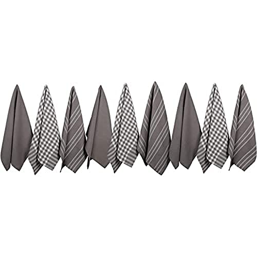 Penguin Home - 100% Baumwolle, extra großes Geschirrtuch, 9er-Set - Weich - Langlebig - Stilvolles graues Design mit Mehreren Mustern - Maschinenwaschbar - 50 x 70 cm Penguin Home - 100% Baumwolle, extra großes Geschirrtuch, 9er-Set - Weich - Langlebig - Stilvolles graues Design mit Mehreren Mustern - Maschinenwaschbar - 50 x 70 cm von Penguin Home