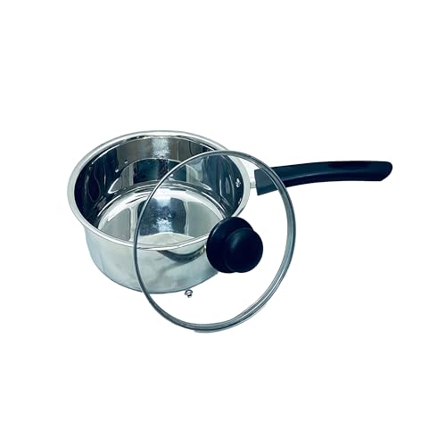 Penguin Home Kochtopf 20 Cm, 2,5 Liter Edelstahl-Kochtopf Mit Glasdeckel Und Phenolgriff Induktionsfestes Topfset Mit Doppelten Ausgie ßlippen Auflauf-Kochgeschirr-Set Kochtöpfe & Pfanne von Penguin Home