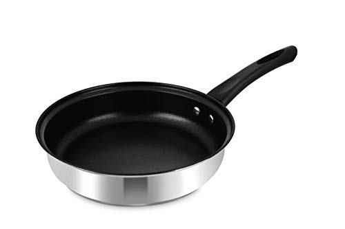 Pinguin Home Antihaft-Bratpfanne mit Deckel, Edelstahl Spiegeloberfläche, 24cm, 2.3L Pinguin Home Antihaft-Bratpfanne mit Deckel, Edelstahl Spiegeloberfläche, 24cm, 2.3L von Penguin Home