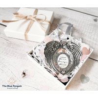 Personalisiertes Silber Metall Foto Oder Text Erinnerung Hängeornament Weihnachtsbaum Dekoration Geschenk von PenguinHandcrafted