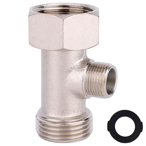 Bidet-T-Adapter mit Dichtung, 7/8"x7/8"x3/8" 3-Wege-T-Stück Toiletten-Bidet-Aufsatz für Zuhause Toiletteninstallation Wohnmobil Umlenk-Schlauchfitting von Penitue