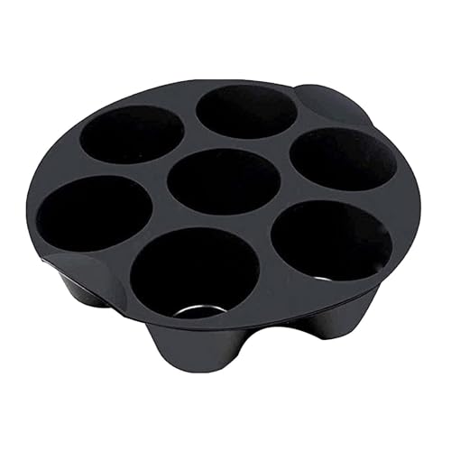 Muffinblech aus Silikon für 7 Muffins, Muffin Silikonform für Heißluftfritteuse, Muffin Backförmchen Silikon, Antihaftbeschichtung Muffin Form Cupcake Backblech Muffinform Backform für Kuchen Pudding von Penlimly