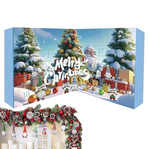 Penlimly Countdown-Kalender für Weihnachtswichtel, Plüsch-Wichtelpuppe, Sammlerstücke, 24-Tage-Countdown-Kalender, Zwergpuppen, saisonaler für Kamin, Tisch, Mittelstück, Kaminsims von Penlimly