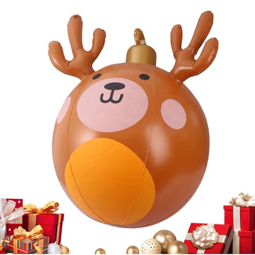 Penlimly Große Aufblasbare Weihnachtskugeln | 58 cm Aufblasbare Weihnachtsdekoration Für Feiertage,Party Deko Außendekor Für Innen Rasen Weg Terrasse Garten Vordertür von Penlimly