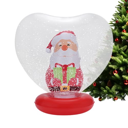 Penlimly Große Aufblasbare Weihnachtskugeln - Herzförmige Leuchtende Deko Für Die Feiertage - Figur Im Innern Decorierter Ball Mit Fernbedienung - Für Outdoor Garten Pool Terrasse Strandweg von Penlimly