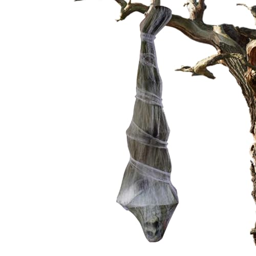 Penlimly Gruselige gefälschte Leiche, Leichen-Requisite - Leichte Leichen-Requisiten, Halloween-Requisite - Spukhaus-Requisiten, geräuschaktiviert, mit leuchtenden Augen und schüttelndem Körper für von Penlimly