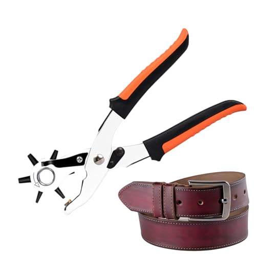 Penlimly Gürtellochstanzer,Verstellbare Rotations-Locherzange | Multifunktionales Bastelzubehör Für Handwerksprojekte, Hobbyhandwerker & Anfänger von Penlimly