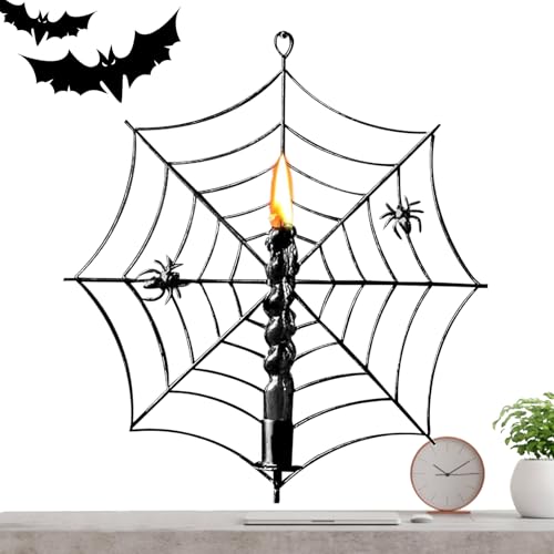 Penlimly Kerzenhalter – Retro-Kerzenständer mit Spinnennetz, festlicher Ständer, Gothic-Halterung für Urlaub, Wand, Schlafzimmer, Festival, Flur, Innenbereich, Party, Zuhause Penlimly Kerzenhalter – Retro-Kerzenständer mit Spinnennetz, festlicher Ständer, Gothic-Halterung für Urlaub, Wand, Schlafzimmer, Festival, Flur, Innenbereich, Party, Zuhause von Penlimly