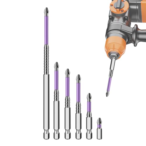 Penlimly Magnetische Schraubendreher Bits | 6-teilig Kraftspitze | Stoßfeste Rutschfeste Einsatzmöglichkeiten Für Bau Holz Metall Kfz Penlimly Magnetische Schraubendreher Bits | 6-teilig Kraftspitze | Stoßfeste Rutschfeste Einsatzmöglichkeiten Für Bau Holz Metall Kfz von Penlimly