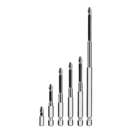 Penlimly Magnetisches Bohrersatz, 6-teilig Kraftspitze, Stoßfeste Rutschfeste Einsatzmöglichkeiten Für Bau Holz Metall Kfz Penlimly Magnetisches Bohrersatz, 6-teilig Kraftspitze, Stoßfeste Rutschfeste Einsatzmöglichkeiten Für Bau Holz Metall Kfz von Penlimly