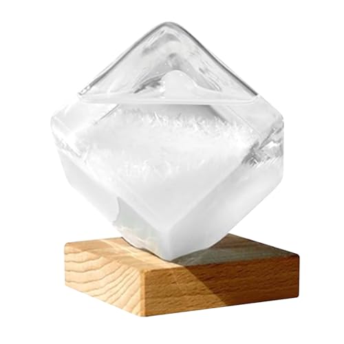 Penlimly Sturmglas-Wettervorhersage | Großer Würfel-Wettervorhersager - Stilvolles Flüssigkeitsbarometer, praktisches Wetterbarometer für Hochzeit, Wohnzimmer, Desktop Penlimly Sturmglas-Wettervorhersage | Großer Würfel-Wettervorhersager - Stilvolles Flüssigkeitsbarometer, praktisches Wetterbarometer für Hochzeit, Wohnzimmer, Desktop von Penlimly