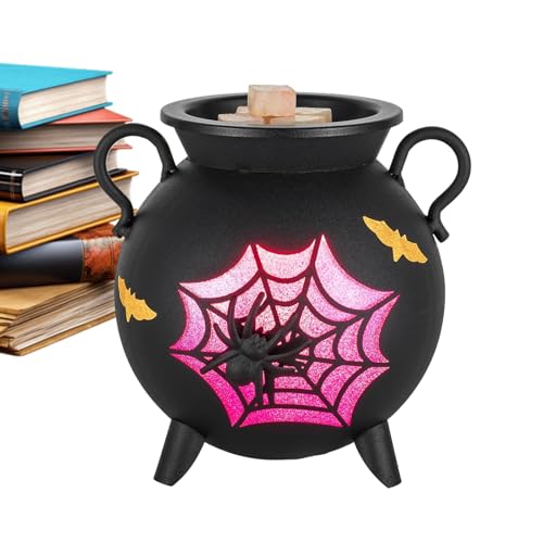 Penlimly Wachsschmelzer Halloween - Hexen Wärmer - Keramik Kesselform Elektrischer Duftverbreiter Für Zuhause Wohnzimmer Kerzen Badezimmer Landhaus von Penlimly