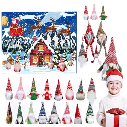 Penlimly Wichtel Kalender 2025 | 24 Stücke Weihnachtswichtel Deko - Festliche Partyzubehör Für Schreibtisch Schule Zimmer Büro Wohnheim Thanksgiving Zuhause Geburtstag von Penlimly