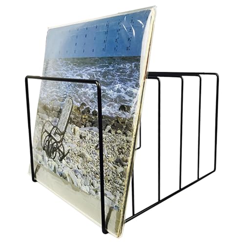 Schallplattenständer, Schallplatten Aufbewahrung, Metall Schallplatten Halter Ständer Schallplattenregal, Zeitschriften Bücher Magazin Dokumente Aufbewahrungregal Zeitschriftenhalter für Zuhause Büro von Penlimly