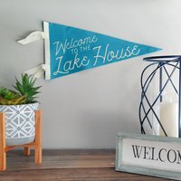 Herzlich Willkommen Im Haus See | 9 X 18 Zoll Made in Den Usa Wandbehang Dekoration Urlaub Zuhause Oder Airbnb von Pennant4YourThoughts