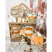 Pumpkin Spice Herbst Ernte Tier Tablett Home Herzstück Dekor von PenninosPerch