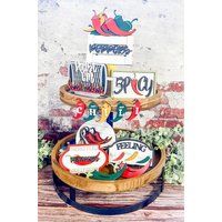 Chili Peppers Tier Tablett Home Decor von PenninosPerch