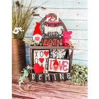 Valentinstag Gnom Tier Tablett Home Decor von PenninosPerch