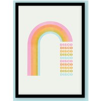 Disco Retro Regenbogen Druck | Bunter A6/A5/A4/A3/A2/A1 Wohnzimmer/Schlafzimmer/Küche/Büro Wand Kunst Ungerahmter Kunstdruck von PennyandMeShop