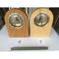 Kaminuhren Mit Verchromten Oder Goldenen Skelettwerken von PensClocksandCards