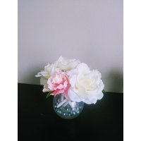4Er Set Große Rosa Und Weiße Rose Blume Stift Set-Blumen Bouquet-Muttertag-Elegante Stifte-Home Office-Handmade Hochzeit Gästebuch von Pensonality