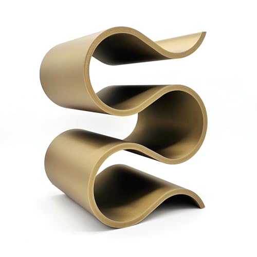 Pentamenta Zigzag Weinregal für 4 Weinflaschen – 3D-Druck mit Biokunststoff, modernes Design – Schwarz, Silber oder Bronze (Bronze) von Pentamenta