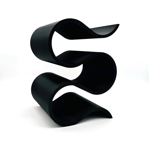 Pentamenta Zigzag Weinregal für 4 Weinflaschen – 3D-Druck mit Biokunststoff, modernes Design – Schwarz, Silber oder Bronze (schwarz) von Pentamenta