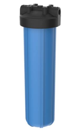 Pentair Pentek 150468 Big Blue Filtergehäuse, 1,9 cm NPT #20 Ganzhaus, robustes Wasserfiltergehäuse mit High-Flow Polypropylen (HFPP) Kappe, 50,8 cm, Schwarz/Blau von Pentek