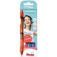 Pentel ENERGEL BL107 Gelschreiber-Set orange, pink, hellblau, violett 0,35 mm, Schreibfarbe: farbsortiert, 4 St. von Pentel