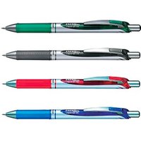 Pentel EnerGel BL77 Gelschreiber schwarz, blau, rot, grün 0,35 mm, Schreibfarbe: farbsortiert, 4 St. von Pentel