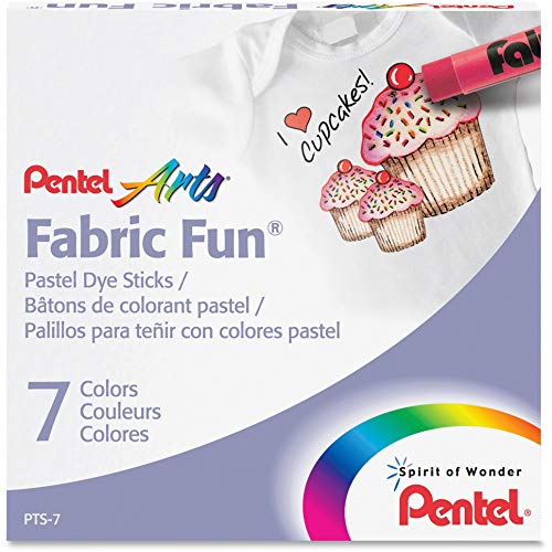 Fabric Pastel Dye Sticks, Assorted, 7 Stück, einzeln als 1 Set von Pentel