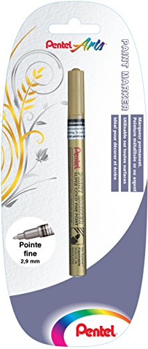 Pentel 912003 Permanentmarker feine Spitze 2 Stück gold von Pentel