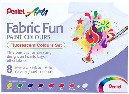 Pentel FFPC1 Fabric Fun Paint Colours Stofffarben Set Neonfarben 8 Stück Pentel FFPC1 Fabric Fun Paint Colours Stofffarben Set Neonfarben 8 Stück von Pentel
