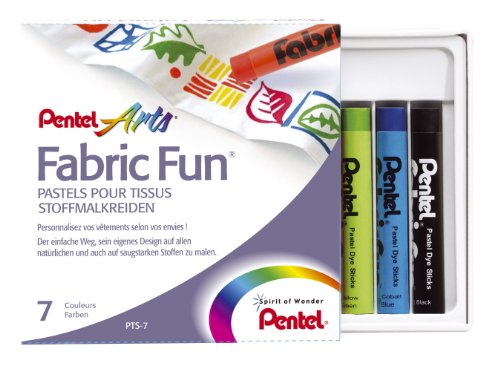 Pentel Fabric Fun Pastel Färbestifte (7 Stück) von Pentel