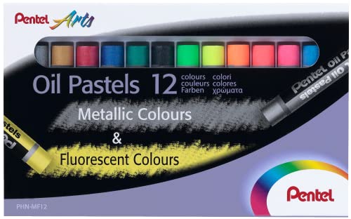 Pentel PHN-M6 Metallic Ölkreiden, 6er Set, farblich sotiert, VE=12 Sets von Pentel