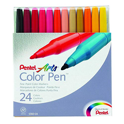 Pentel S360-24 Faserschreiber Colour Pen 24er Set sortiert von Pentel