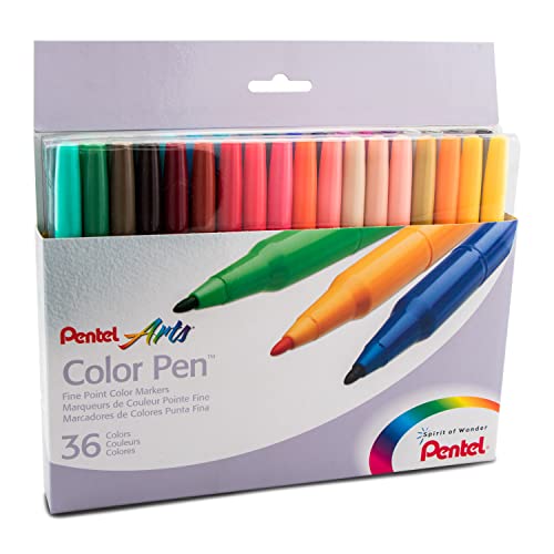 Pentel S360-36 Faserschreiber Colour Pen 36er Set sortiert von Pentel