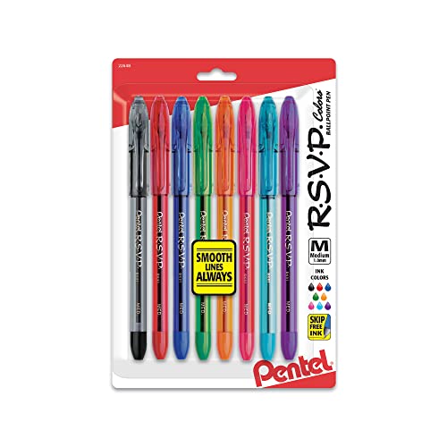 Pentel Sfera Punkt Di R.S.V.P. Colori Penne Colori ASSORTITI 8/Pkg Durchschnitt von Pentel